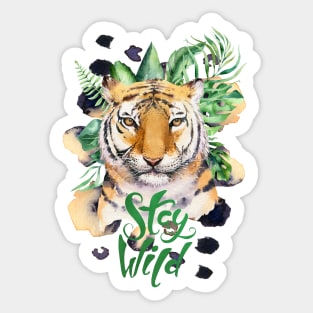 Stay Wild Tiger Sticker